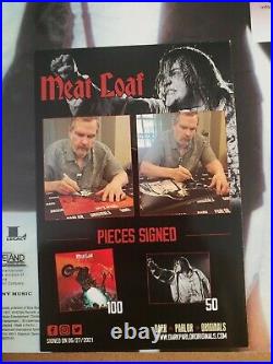 Meat Loaf Signed'bat Out Of Hell' Vinyl Record Album Lp Meatloaf Proof Jsa Coa