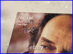 Merle Haggard JSA Signed Autograph Album Vinyl Record Poncho & Lefty