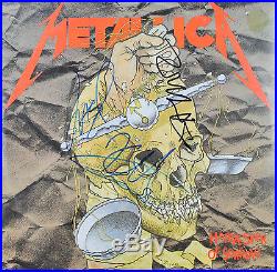 Metallica (3) Hetfield, Hammett, Newsted Signed Album Cover With Vinyl JSA #Y79139