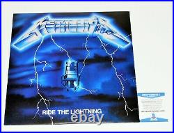 Metallica Lars Ulrich Signed'ride The Lightning' Album Vinyl Record Beckett Coa