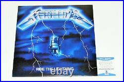Metallica Lars Ulrich Signed'ride The Lightning' Album Vinyl Record Beckett Coa