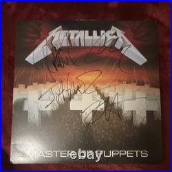 Metallica Master of Puppets Signed Original Record Cover with LOA