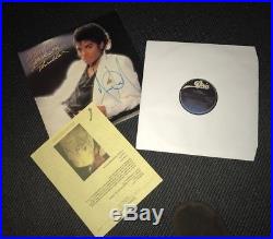 Michael Jackson 1982 THRILLER Vinyl Sleeve ALBUM LP Autographed SIGNED with LOA