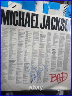 Michael Jackson Bad Vinyl LP Record Album signed