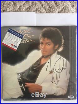Michael Jackson Hand Signed Framed Thriller Vinyl Album