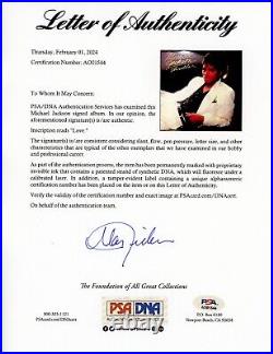 Michael Jackson Signed Autographed Promo Thriller Vinyl Album PSA DNA