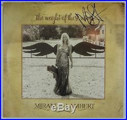 Miranda Lambert Weight Of These Wings Signed Autograph Record Album Vinyl JSA
