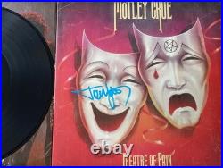 Motley Crue Theater Of Pain Vinyl LP Record Album Signed By Tommy Lee JSA