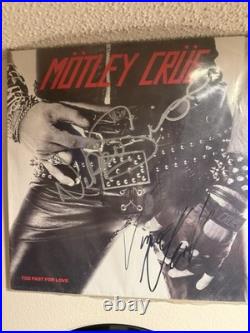 Mötley Crüe Too Fast for Love Autographed Signed Music Record Vinyl Album