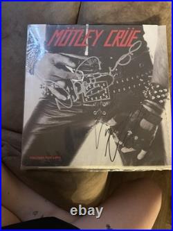 Mötley Crüe Too Fast for Love Autographed Signed Music Record Vinyl Album