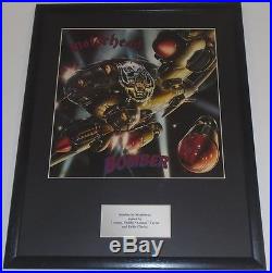 Motorhead Framed Signed Autograph Album Vinyl LP Sleeve Bomber