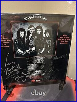 Motorhead Orgasmatron Fully Signed Vinyl Album Lp. Lemmy +3