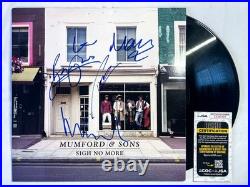 Mumford & Sons FULL BAND Signed Autographed SIGH NO MORE Vinyl Album JSA Marcus