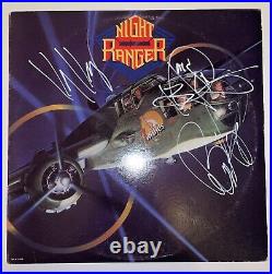 NIGHT RANGER signed vinyl album Jack Blades Kelly Keagy Brad Gillis withPROOF
