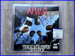 N. W. A Straight Outta Compton Vinyl Album LP Dr Dre Ice Cube Signed PSA