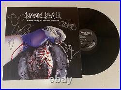 Napalm Death Autographed Signed Throes Of Joy Vinyl Album Jsa Coa # Af66741
