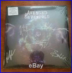 New THE STAGE Avenged Sevenfold Complete Band Signed Autographed Vinyl Album A7X