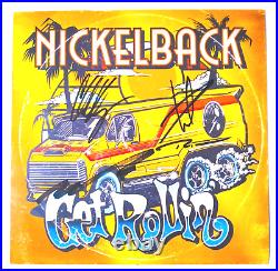 Nickelback Signed Vinyl Album Get Rolling (LIMITED ORANGE VINYL EXCLUSIVE) Rare