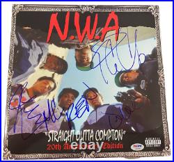 Nwa Straight Outta Compton Signed Album Vinyl Dr. Dre Ice Cube Autograph Psa Loa