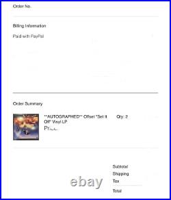 Offset Signed Vinyl Album Set It Off With Proof Of Purchase