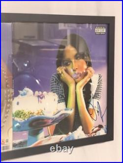 Olivia Rodrigo Signed Sour Vinyl Album Cover Beckett COA Framed