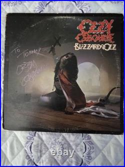Ozzy Osbourne Signed Blizzard Of Ozz Vinyl Album 1981 JZ36812 Jet Records