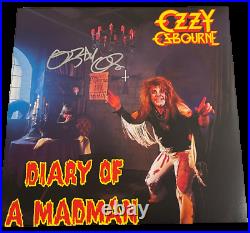 Ozzy Osbourne Signed Diary Of A Madman Album Vinyl Autograph Beckett Witness Coa