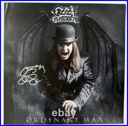 Ozzy Osbourne signed Album flat with Ordinary man vinyl lp autograph beckett coa