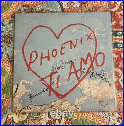 PHOENIX SIGNED AUTOGRAPH TI AMO VINYL RECORD ALBUM LP THOMAS MARS +3 with PROOF