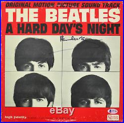 Paul McCartney Beatles Signed A Hard Days Night Album Cover With Vinyl BAS #A71908