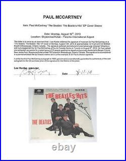 Paul McCartney Signed The Beatles' Hits 45 RPM Album Cover With Vinyl BAS #A57933
