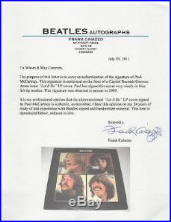 Paul Mccartney Let It Be Signed Album Cover With Vinyl Caiazzo & PSA Graded 10