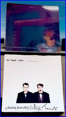 Pet Shop Boys 2 Signed Albums 12 Vinyl Disco & 2nd Album Cover (No Vinyl)