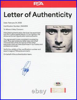 Phil Collins Signed Autographed Face Value 1981 Vinyl LP Album PSA DNA Phil Collins Signed Autographed Face Value 1981 Vinyl LP Album PSA DNA