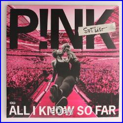 Pink P! Nk Signed Autograph Album Vinyl Record All I Know So Far Setlist with JSA
