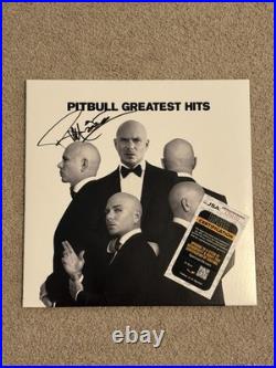 Pitbull Hand Signed Autographed Greatest Hits Vinyl Album Lp +jsa Coa