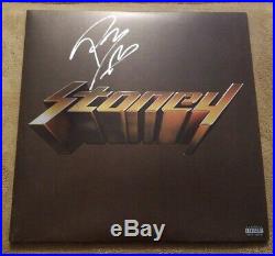 Post Malone Stoney Signed Autograph Beerbongs Bentleys Orange Vinyl Album Proof