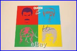 QUEEN BRIAN MAY ROGER TAYLOR SIGNED'HOT SPACE' ALBUM VINYL RECORD LP withCOA
