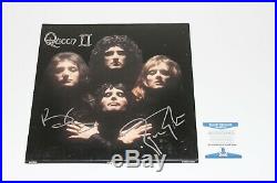 Queen Brian May & Roger Taylor Signed'ii' Album Vinyl Record Lp 2 Bas Coa Proof