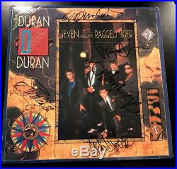 RARE Duran Duran Signed Seven and the Ragged Tiger Album Vinyl Autograph Promo