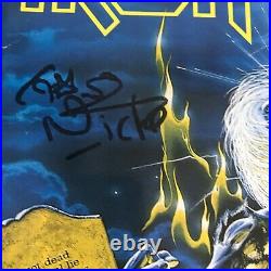 RARE LP ALBUM SIGNED IRON MAIDEN LIVE AFTER DEATH UK 1st PRESS EX/VG