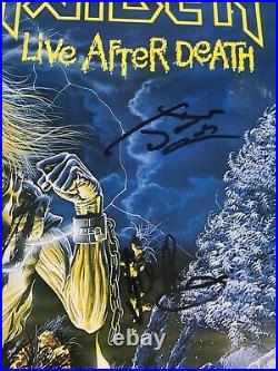 RARE LP ALBUM SIGNED IRON MAIDEN LIVE AFTER DEATH UK 1st PRESS EX/VG