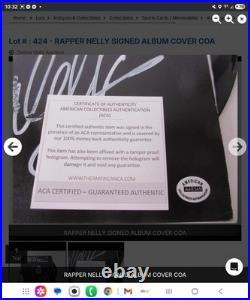 RARE NELLY Hand Signed Autographed Vinyl Album Cover Rapper Grillz 2005 w COA RARE NELLY Hand Signed Autographed Vinyl Album Cover Rapper Grillz 2005 w COA