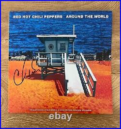 RED HOT CHILI PEPPERS signed vinyl album AROUND THE WORLD CHAD SMITH 1