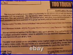 Ramones Autographed JSA certified Too Tough to Die LP vinyl album & Polaroids