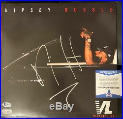 Rapper Nipsey Hussle signed 2018 Victory Lap Album Record Vinyl LP BAS BECKETT