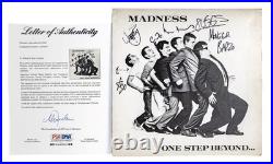 Rare 1979 1st Press MADNESS Multi-Signed x6 ONE STEP BEYOND Vinyl Album LP PSA