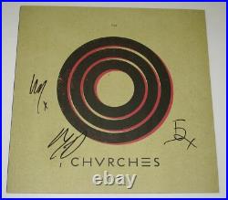 Rare CHVRCHES All 3 signed GUN Vinyl Album Cover PROOF Lauren Mayberry JSA COA