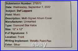 Rare Def Leppard Diamond Star Halos Signed Autograph Album Vinyl Jsa Loa Z91916