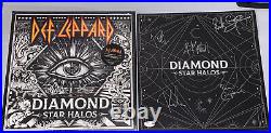 Rare Def Leppard Diamond Star Halos Signed Autograph Album Vinyl Jsa Loa Z91918